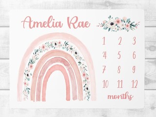 Copertina Neonato Meilensteindecke Baby Menss Coperta Con Motivo