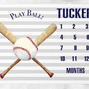 Baseball Milestone Blanket Monthly Growth Tracker Soft Fleece Baseball Blanket Baby Shower Gift Newborn Gift First Year Blanket Baby Boy