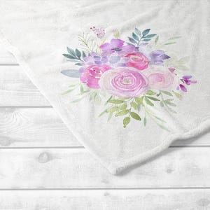 Coperta per neonata, coperta per neonata con ghirlanda floreale, coperta per neonato, coperta per neonato, coperta per neonato, coperta per neonato, coperta per neonato mensile immagine 3
