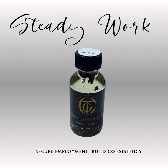Steady Work Hoodoo Oil: Secure Employment, Career Success
