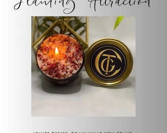 Flaming Attraction Candle to attract abundance, luck, money, love