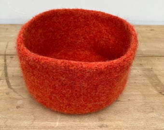 Felted Bowl Orange