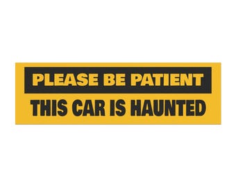 Imán para coche embrujado: divertida pegatina fantasmal para parachoques, decoración de Halloween, imán para vehículo espeluznante, regalo para entusiastas de lo paranormal, coche embrujado