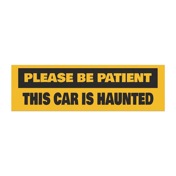 Haunted Car Magnet - Funny Ghostly Bumper Sticker, Halloween Car Decor, Spooky Vehicle Magnet, Paranormal Enthusiast Gift, Car Haunting