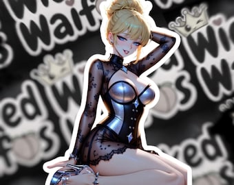 Vinylsticker Assepoester Ash Maiden – Dark Fairy Tale Anime Waifu-sticker (volwassen)