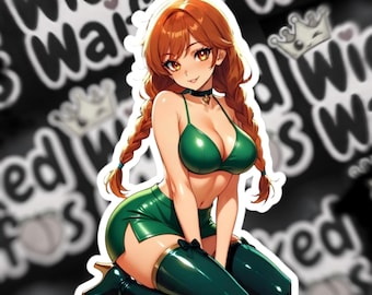 Vinylsticker Princess Ember Flame Temptress – Dark Fairy Tale Anime Waifu-sticker (volwassen)