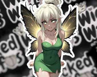 Vinylsticker Neverland's Lost Siren Fairy – Dark Fairy Tale Anime Waifu-sticker (volwassen)