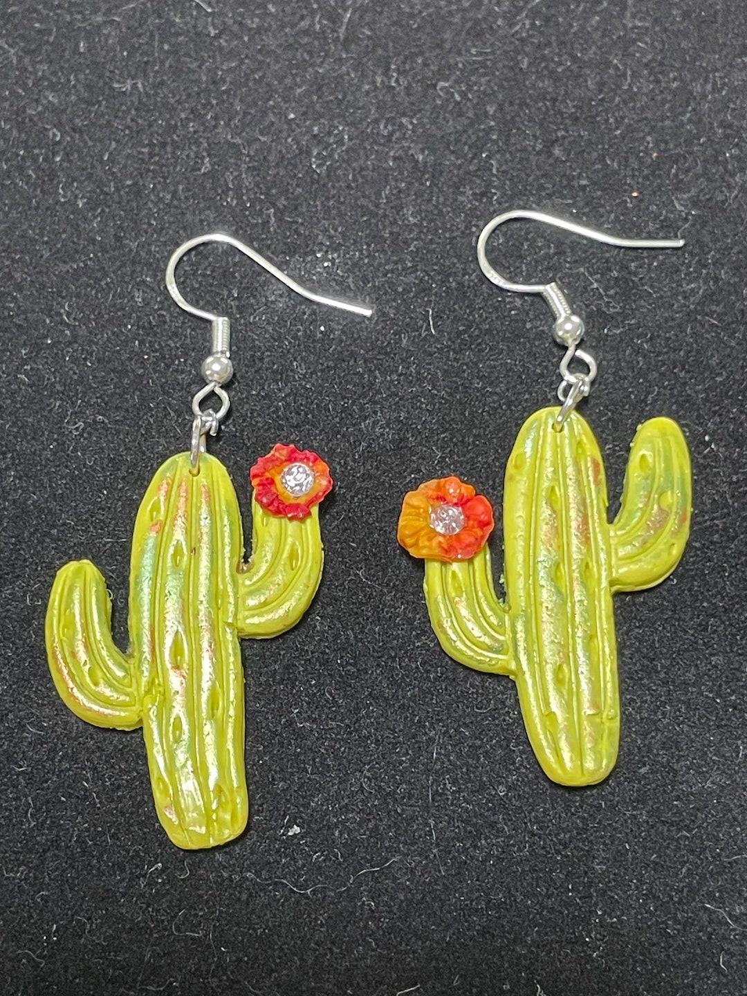 Saguaro Earrings Cactus Earrings Southwest Earrings Unique Etsy