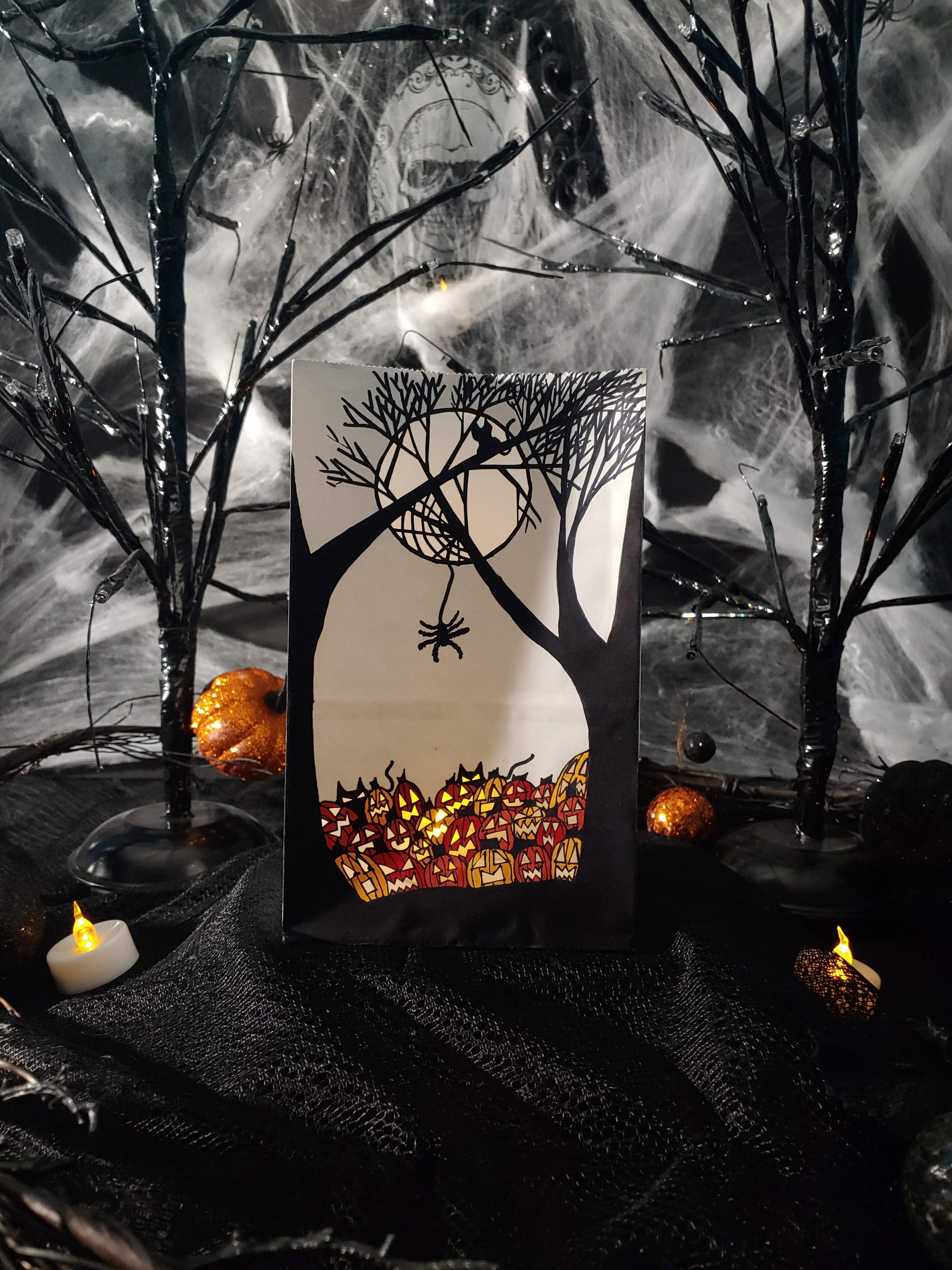 Decoración de Halloween Luminaria de Halloween Luminarias Etsy México