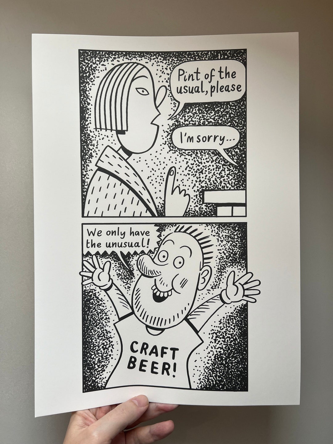 The Unusual Craft Beer Comic Print - Etsy