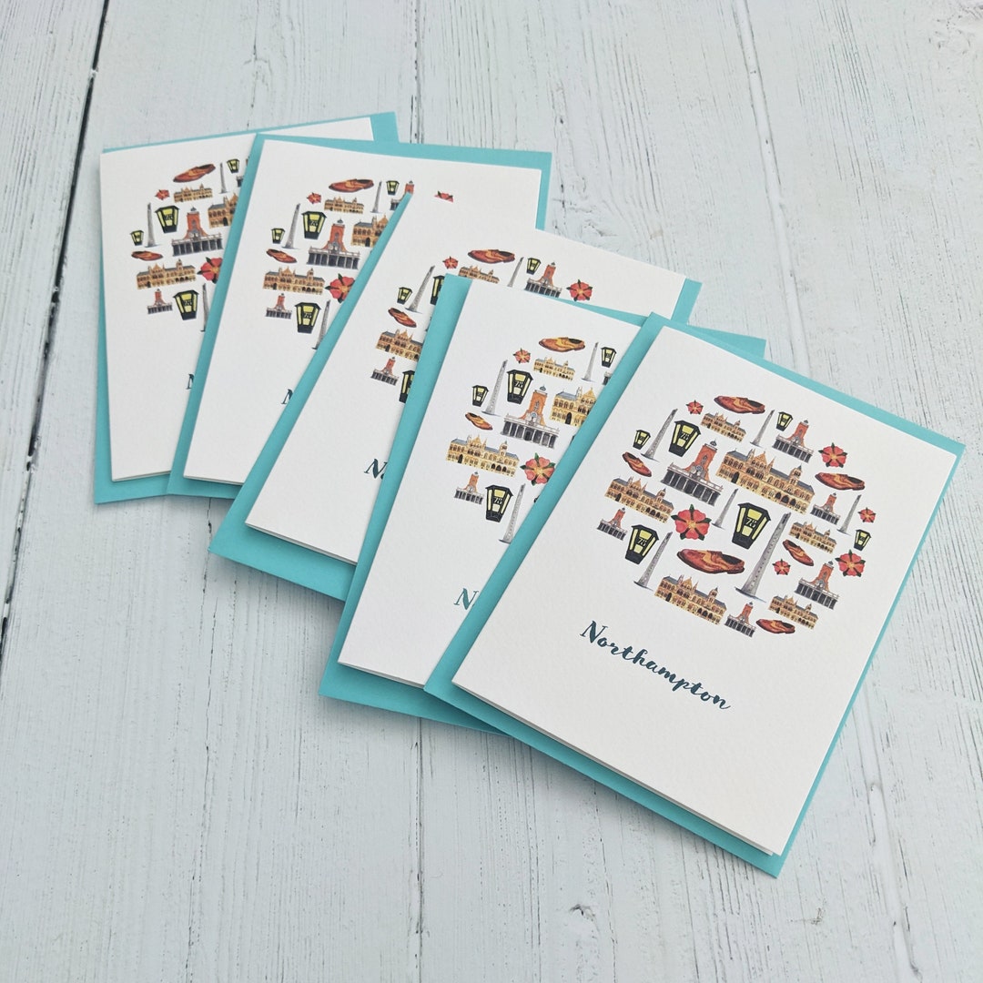Greetings Card A Local Collection Northampton Pack of 5 - Etsy
