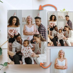 Add Loved One to Photo, Loss of Father-Mother, Family Portrait From Photos, Christmas Gift, Memorial Gift for Dad Mom,