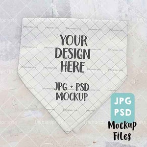 Download Jpg Psd Dye Sublimation Pet Bandana Mockup Flat Lay Folded Etsy