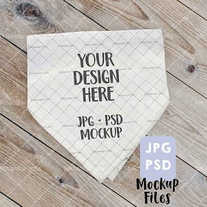 Download JPG PSD Dye sublimation pet bandana mockup flat lay Folded ...