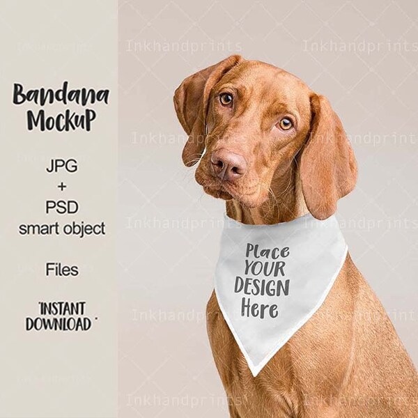 JPG + PSD pet bandana mock-up,flat template Dye sublimation mockup, Dog Mock-up,PSD file + smart object,Sublimation Dog blank Bandana Mockup