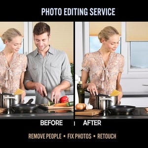 Servicio de edición de fotos: Eliminar/Añadir personas, eliminar objetos, corregir el fondo, corregir el color, retoque profesional.