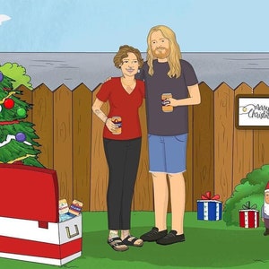 Custom King of the Portrait for Christmas: Personalized Holiday Gift, Unique Family Cartoon Art, Fun Festive Illustration Present!