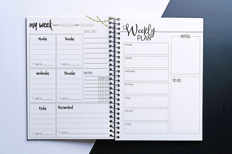 Download PSD Planner Mockup Journal Mockup Weekly Planner Mock Up | Etsy