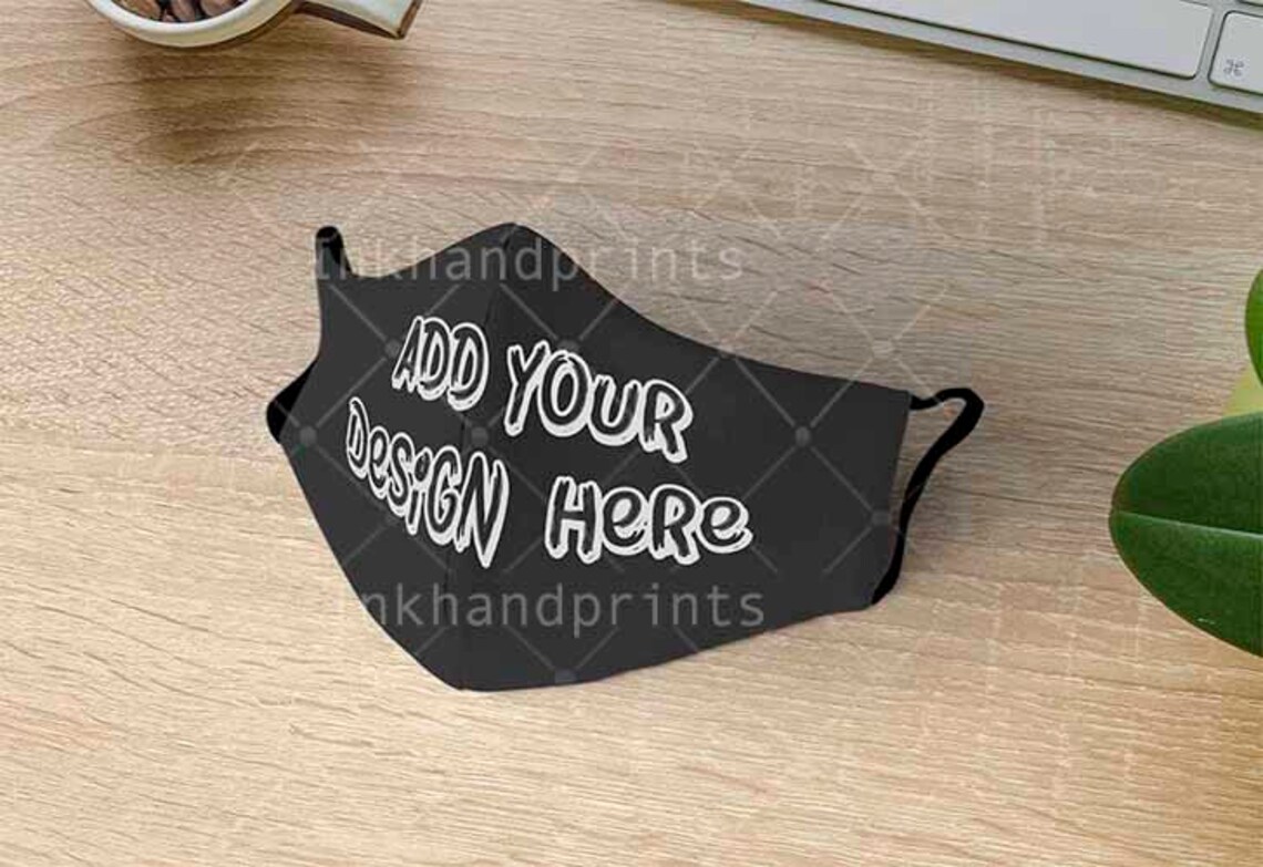 Download JPG PSD Mockup black Face Mask Smart Object mockup. | Etsy