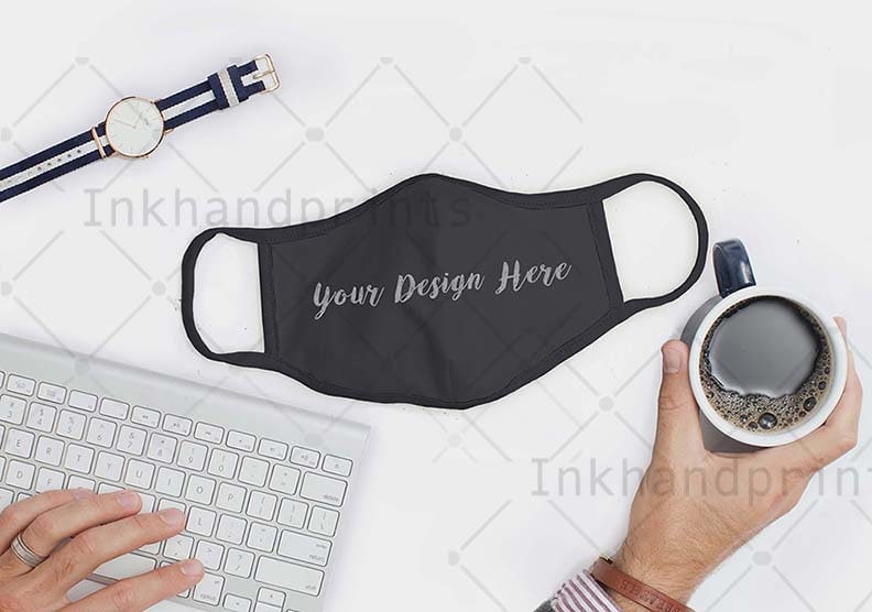 Download JPG PSD Mockup black Face Mask Smart Object mockup. | Etsy