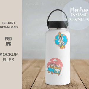 JPG + PSD Vinyl decal / sticker hydro flask sticker Mockup,SVG Water bottle Product Mockup, hydroflask Labels, hand holding mock-up, sticker
