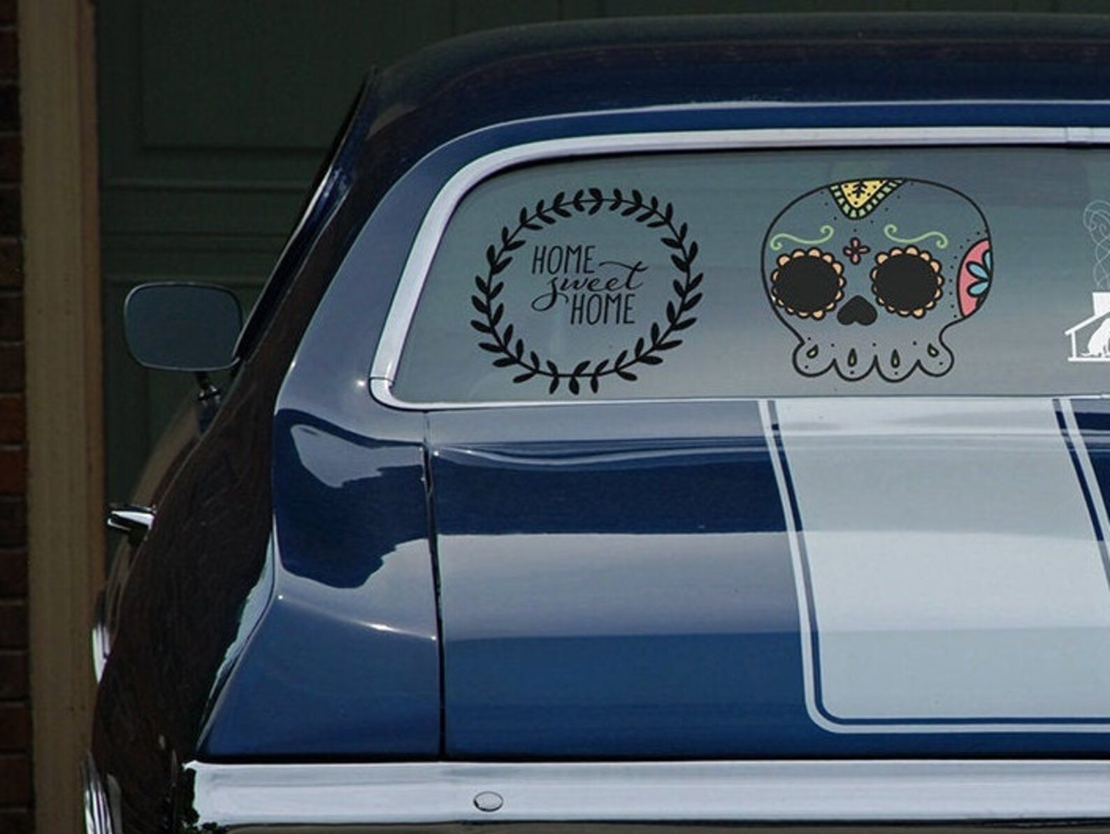 JPG PSD Vinyl decal / sticker Rear Window Car Mockup vinyl