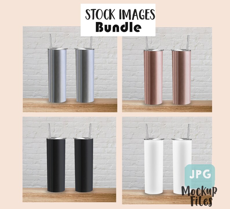 Download JPG Blank sublimation skinny tumbler mockup Bundle Rose ...