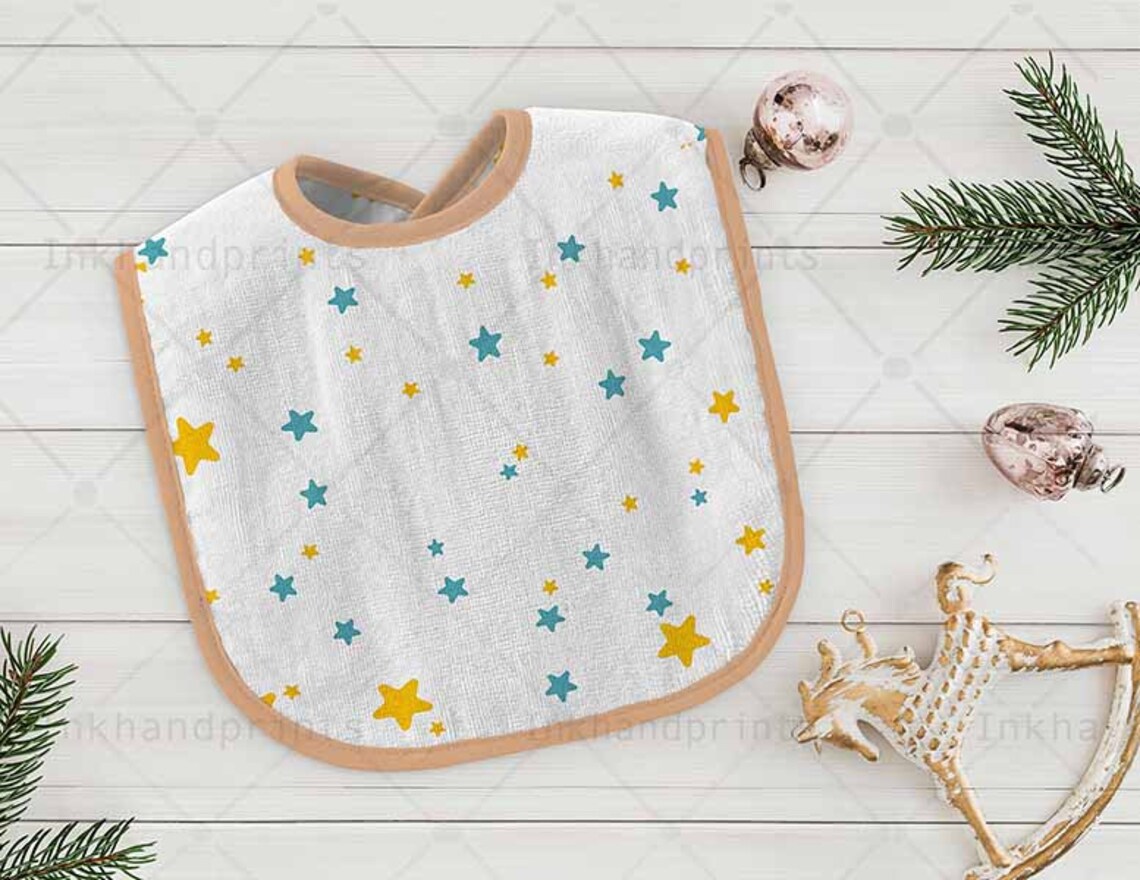 Download JPG PSD Simple Blank White Baby Bib Mockup Bib Stock Photo | Etsy