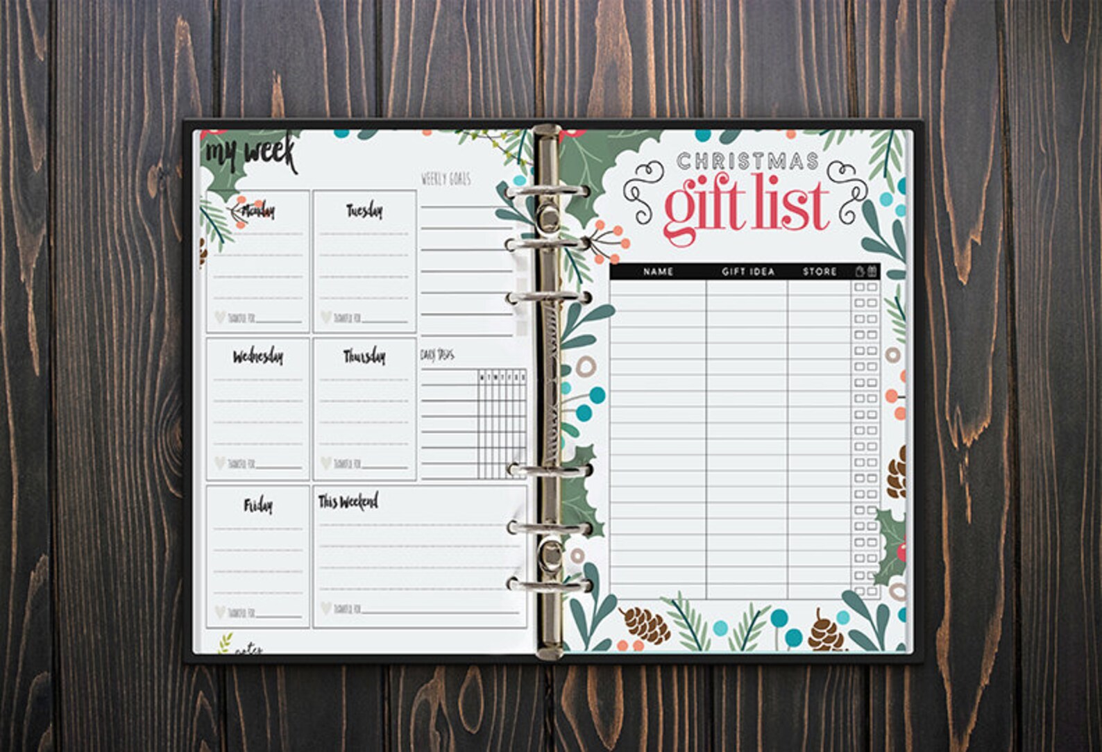 Download PSD Planner Mockup Journal Mockup Weekly Planner Mock Up | Etsy