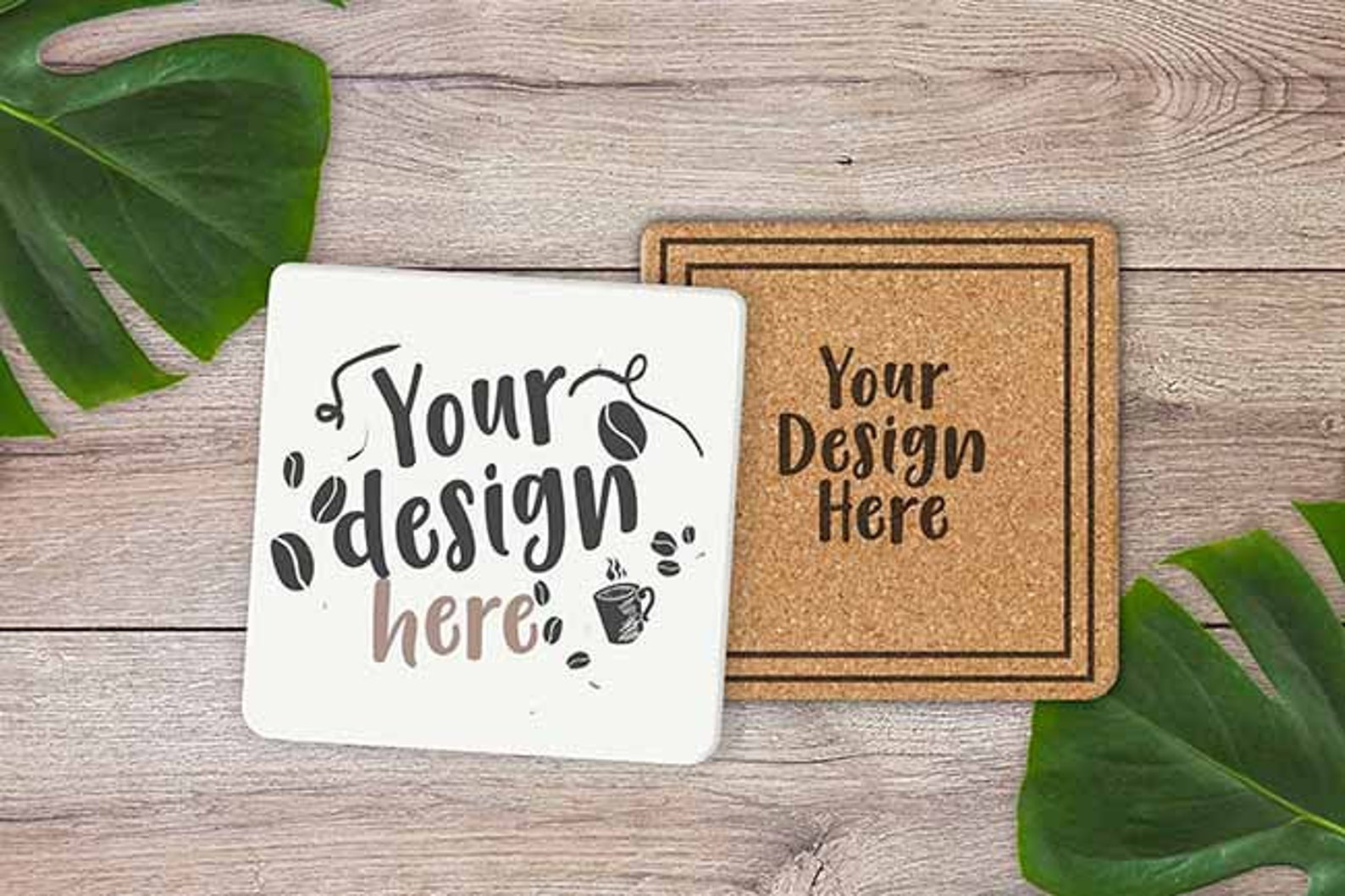 Download PSD JPG dye sublimation square Coaster Mock Up template | Etsy