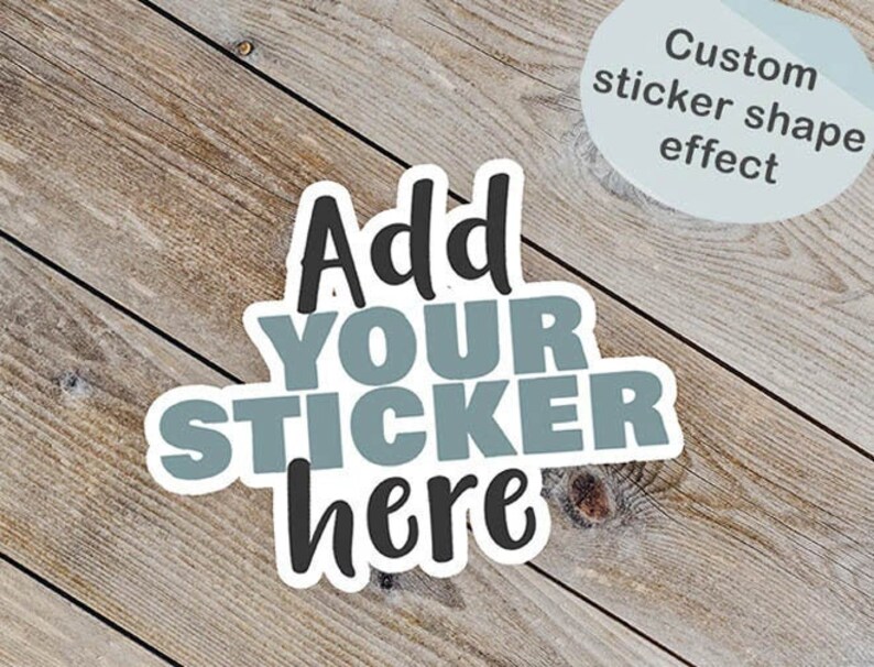 Download JPG PSD Custom sticker Shape Effects Mockup free Minimal ...