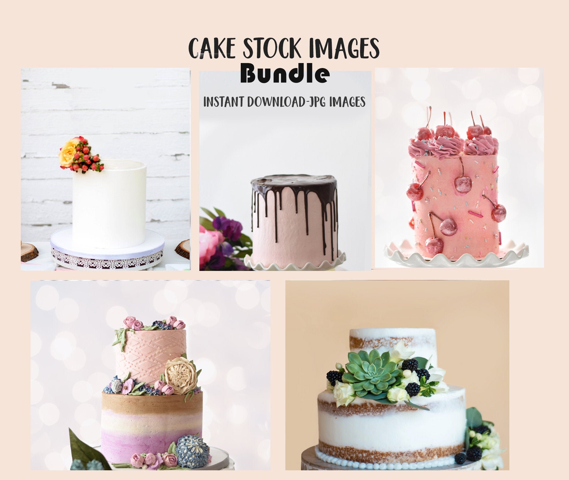Download Jpg Cake Mockup Bundle Cake Topper Mockup Party Topper Etsy