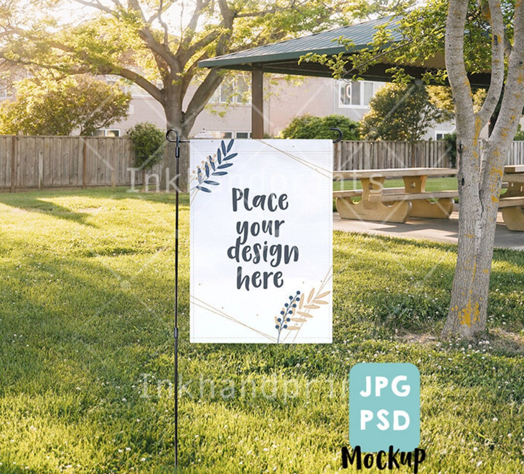 JPG PSD Garden Flag Mockup Mockup Dye sublimation garden Etsy España
