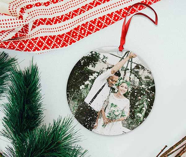 Download Dye Sublimation Christmas Ornament simple aluminum Mockup PNG | Etsy