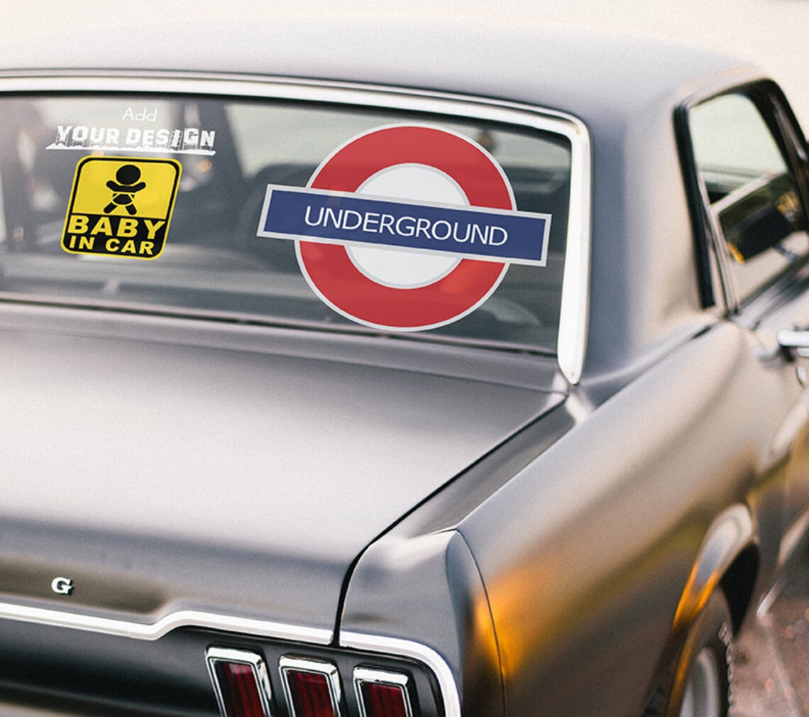 Download JPG PSD Vinyl decal / sticker Rear Window Car Mockup vinyl ...