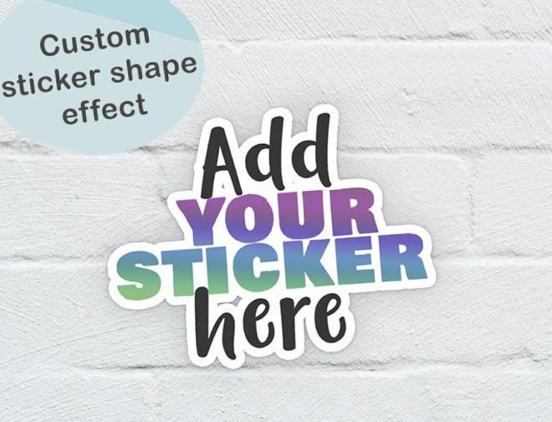 Custom Sticker Shape Effects Mockup: JPG + PSD (digital Download) - Etsy