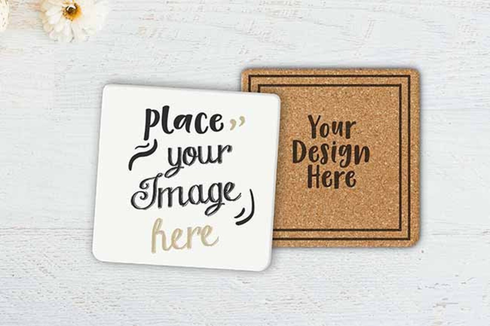 Download PSD JPG dye sublimation square Coaster Mock Up template | Etsy