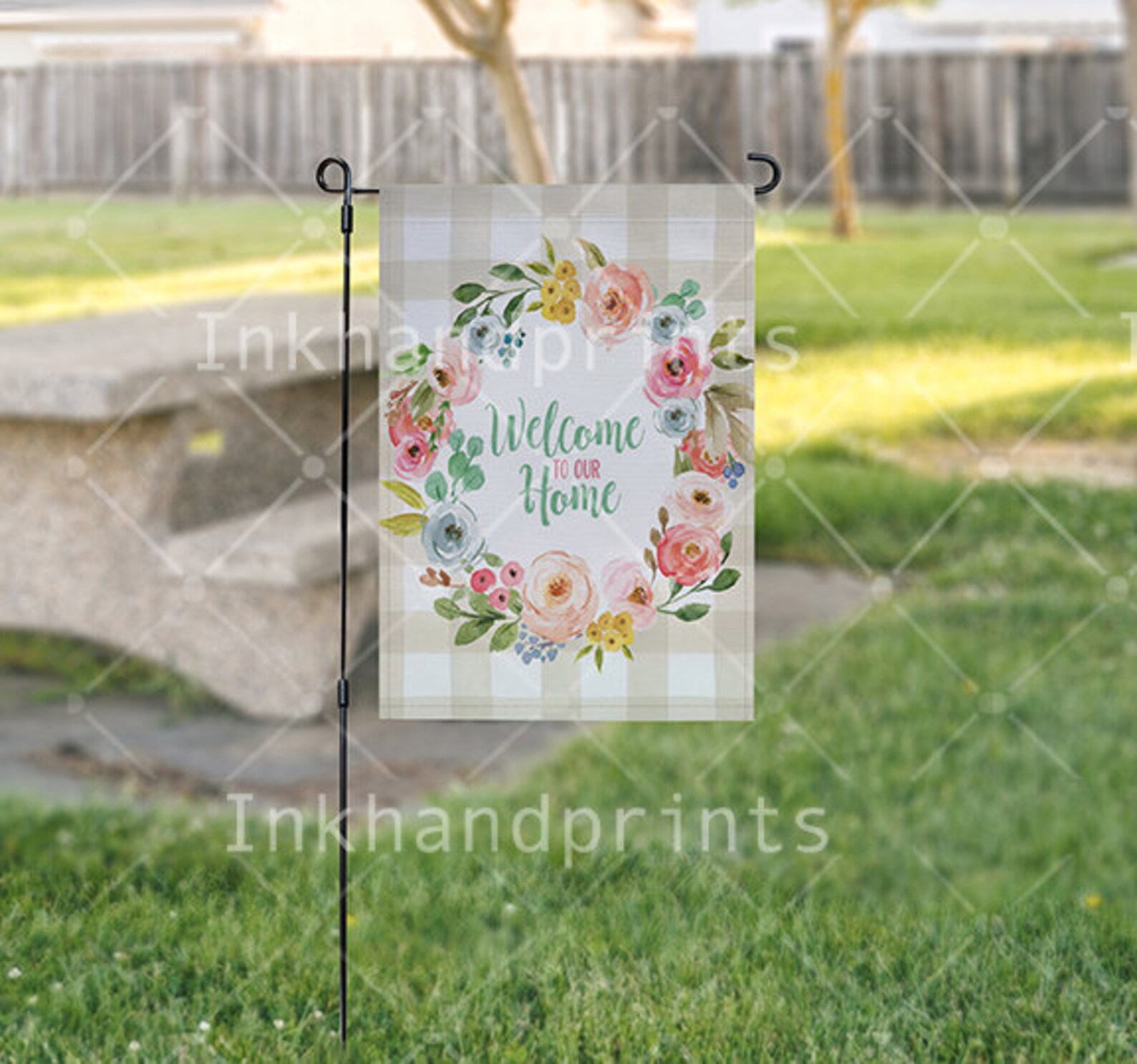 JPG PSD Garden Flag Mockup Mockup Dye Sublimation Garden Etsy