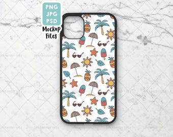 iPhone 11 Case Mockup: Sublimation Photo Blank (PSD, JPG, PNG)
