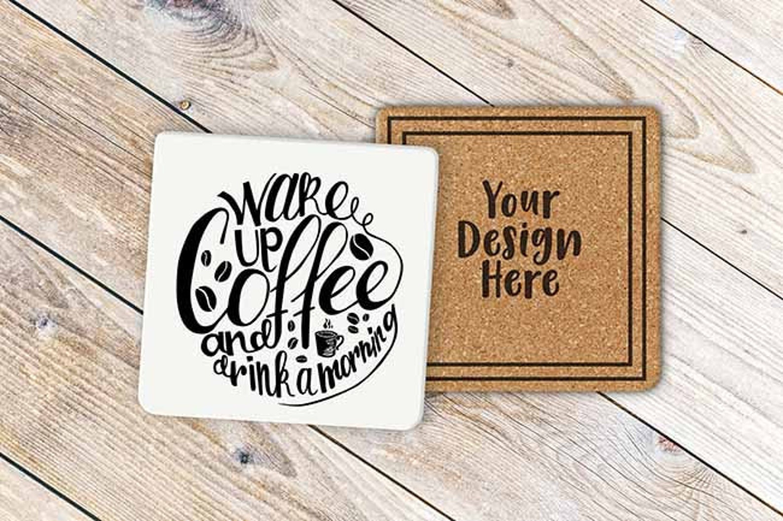 Download PSD JPG dye sublimation square Coaster Mock Up template | Etsy