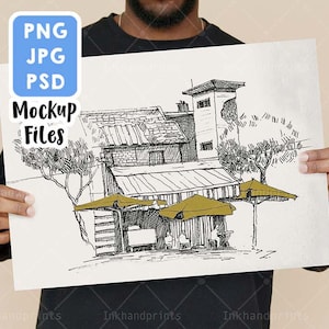 Maquete de produto, maquete de pôster de homem segurando, maquete de impressão A3, maquete A3, mão de homem segurando um cartão estilo A3, maquete de convite, maquete de foto de pôster A3