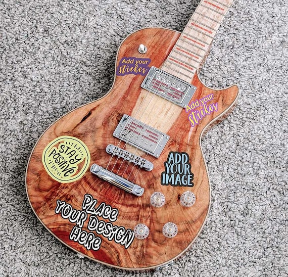 PSD JPG Vinyl Decal / Sticker Guitar Mockup Laptop Desktop - Etsy