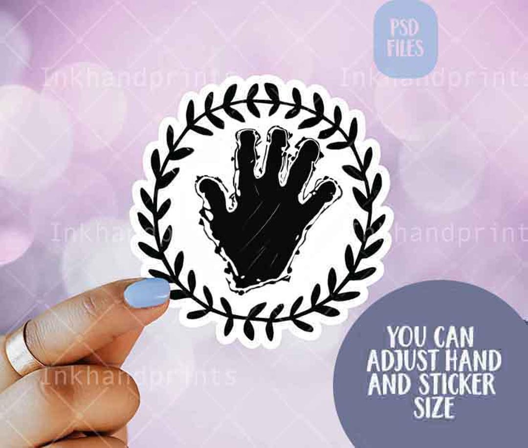 Vinyl Decal Mockup: Hand Holding Sticker, PC MacBook Laptop (PSD) - Etsy