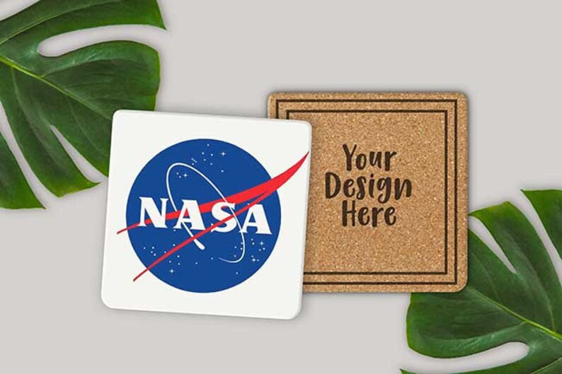 PSD JPG dye sublimation square Coaster Mock Up template | Etsy