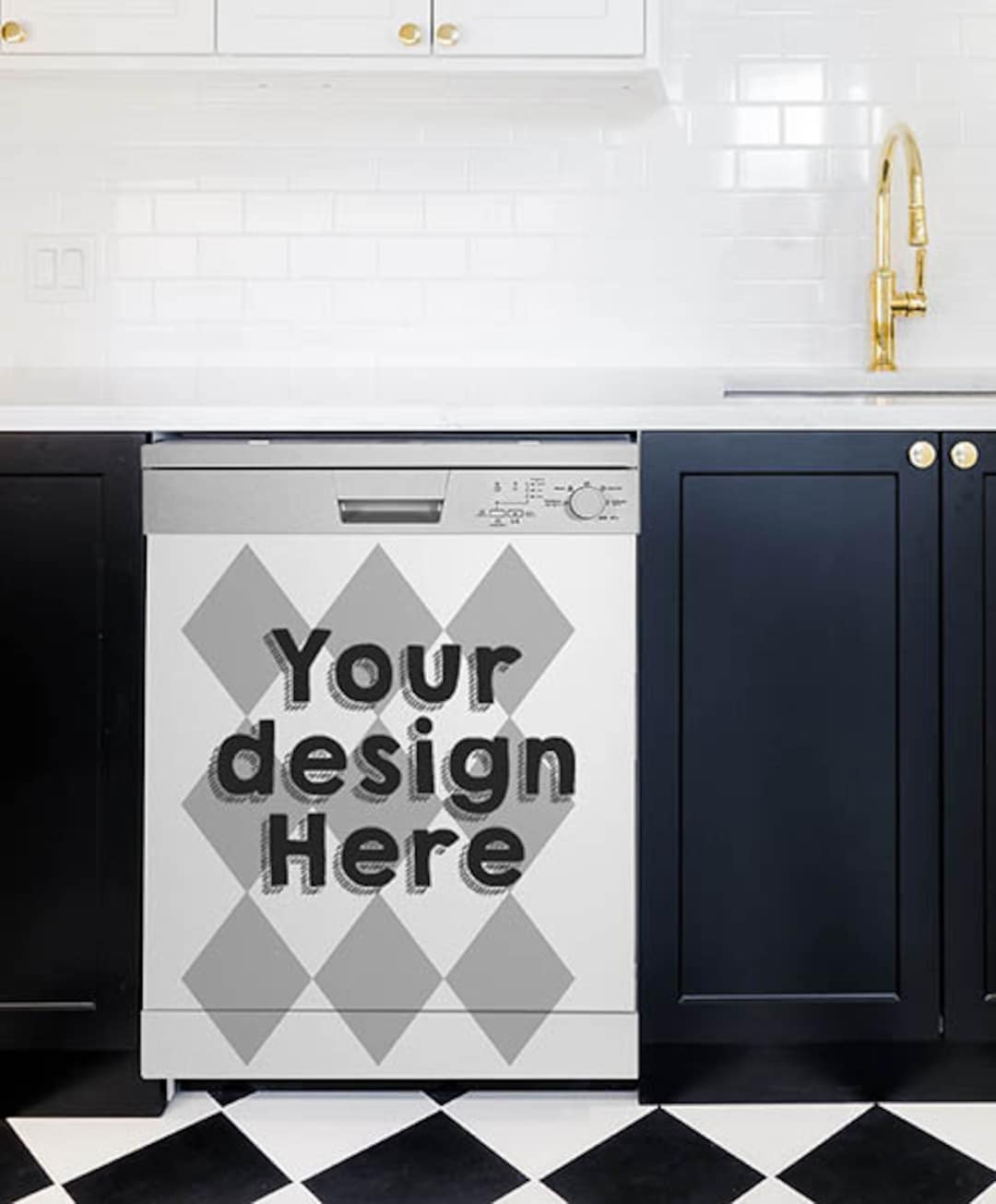 PSD DIGITAL Mockup Dishwasher Cover Vinyl Decal / Sticker Magnet Mockup ...