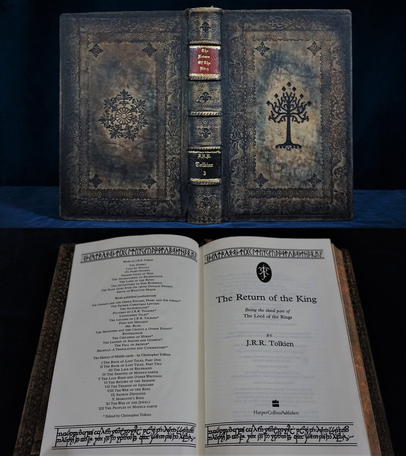 Feines Leder gebunden der Herr der Ringe Buchset Etsy