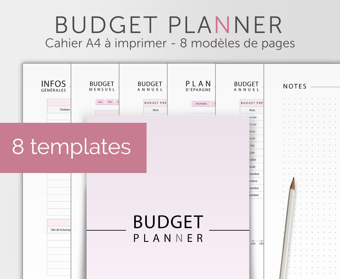 French Budget Planner PRINTABLE PRINTED A4 format 8 page Etsy