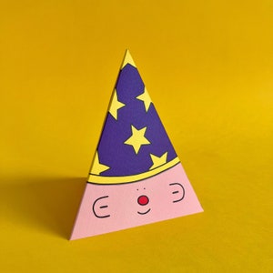 Carte d'anniversaire illustrée découpée à l'emporte-pièce avec enveloppe | Festif | postale | Célébration | de voeux Wishing | Fête | Magie