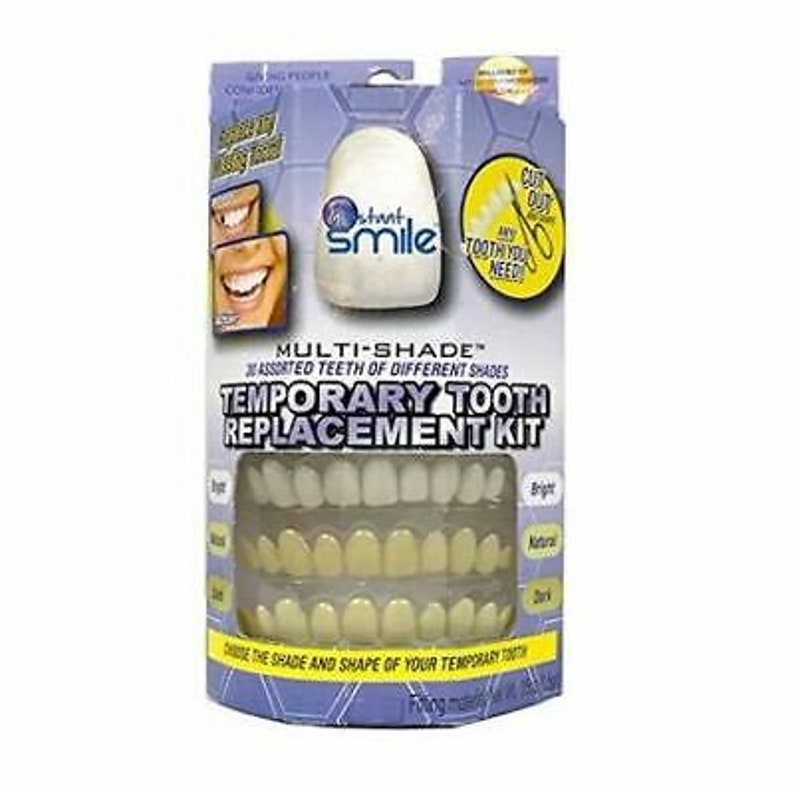 Instant Smile Temporary Tooth Kit DELUXE 3 SHADES of Temporary Etsy