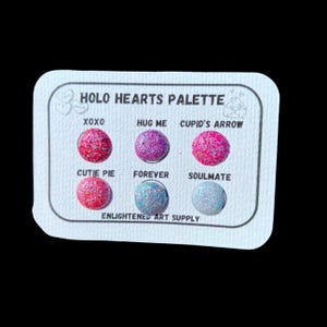 Paletas de cartões de aquarela Holo Hearts EDIÇÃO LIMITADA | Aquarela artesanal | Acuarelas | Tintas Holo